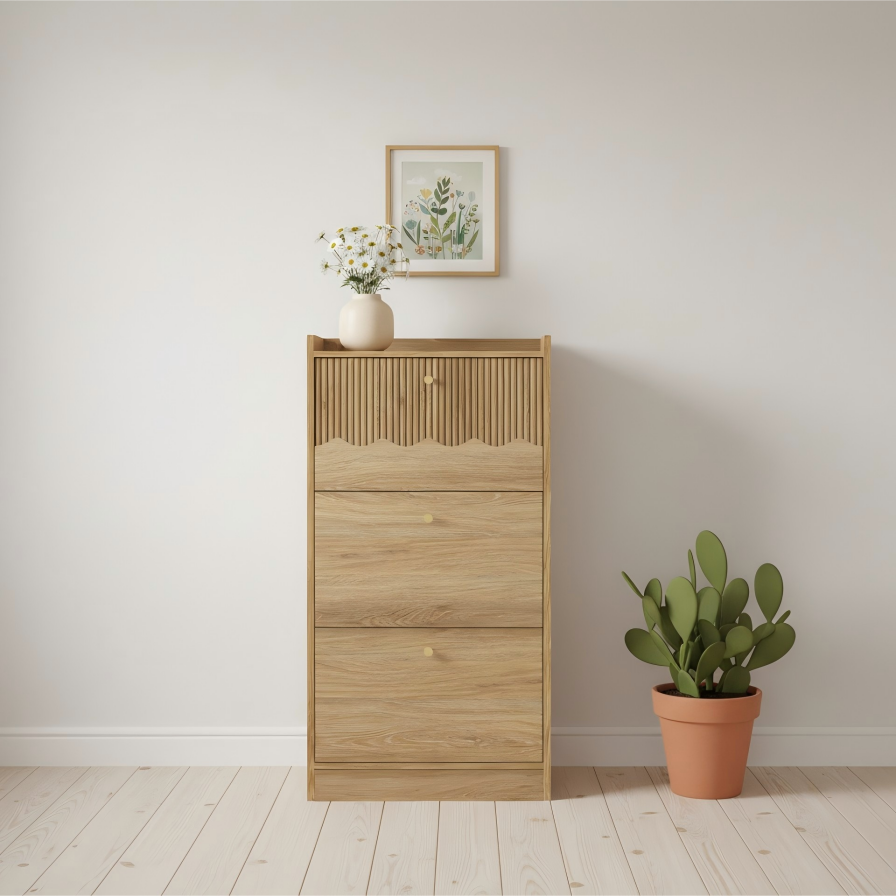 Calm Grain Shoe Cabinet